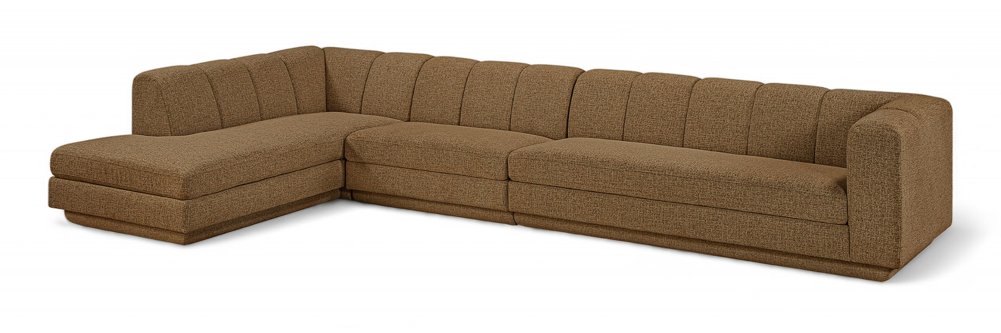 Seccional modular tapizado de tela Modari de 154.25" de 3 piezas