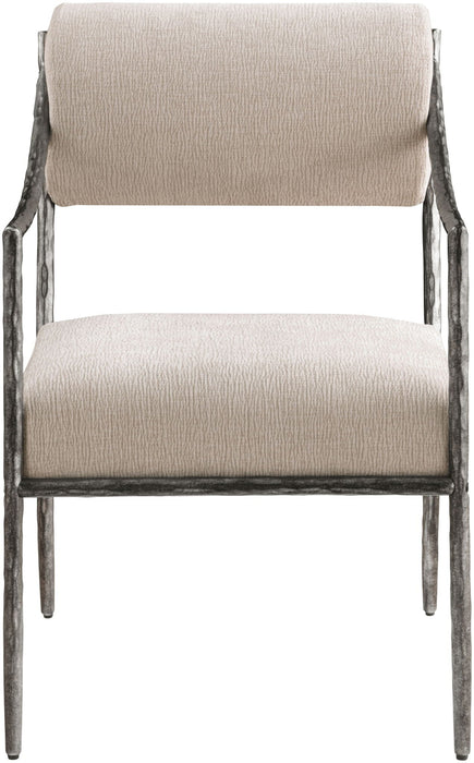 Bastille Chenille Fabric Upholstered Dining Arm Chair