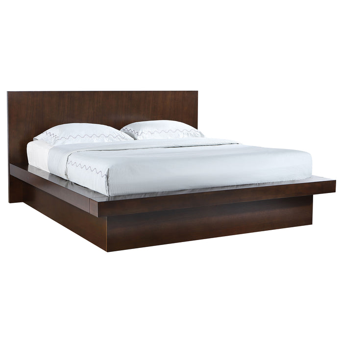 Jessica Wood LED Panel Bed Cappuccino