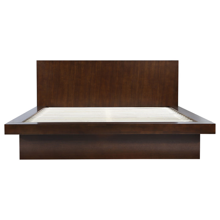 Jessica Wood LED Panel Bed Cappuccino