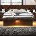 Jessica Wood LED Panel Bed Cappuccino