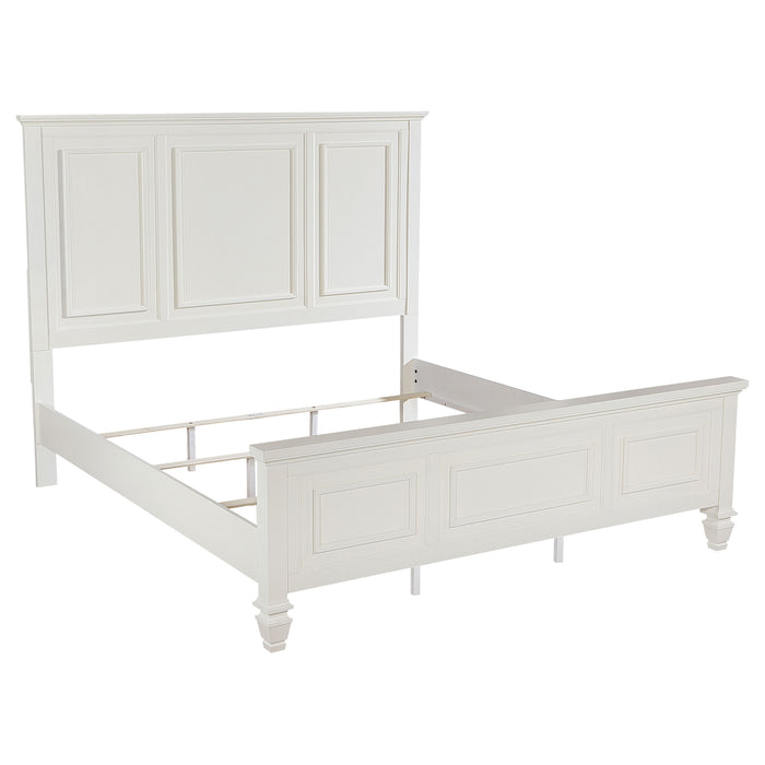 Juego de dormitorio Sandy Beach tamaño Eastern King de 5 piezas - blanco crema