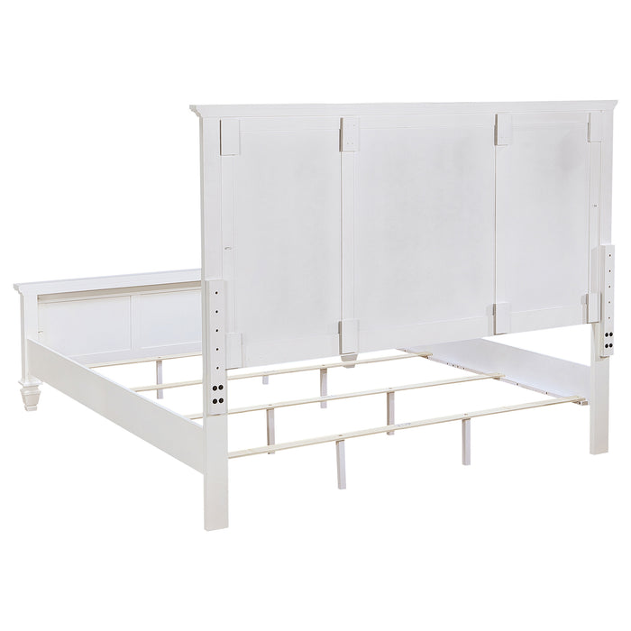 Juego de dormitorio Sandy Beach tamaño Eastern King de 5 piezas - blanco crema