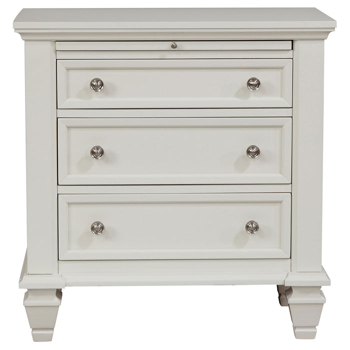 Juego de dormitorio Sandy Beach tamaño Eastern King de 5 piezas - blanco crema