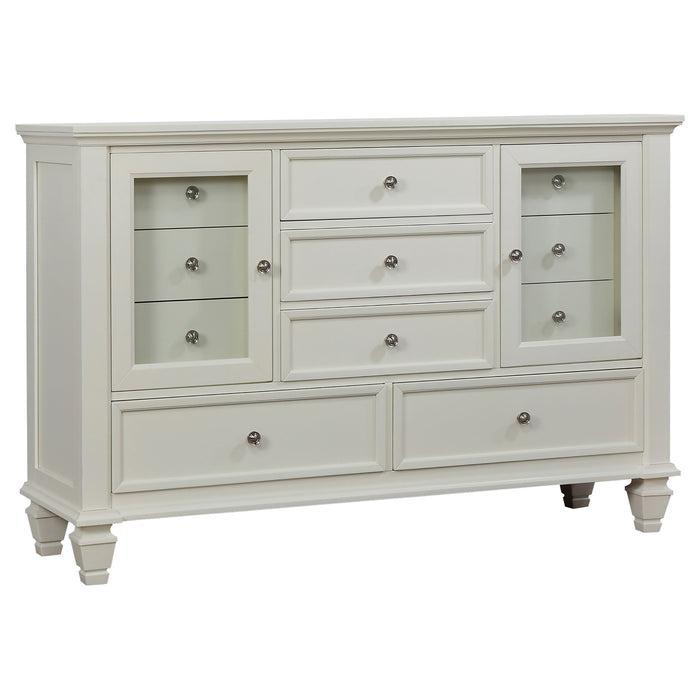 Juego de dormitorio Sandy Beach tamaño Eastern King de 5 piezas - blanco crema