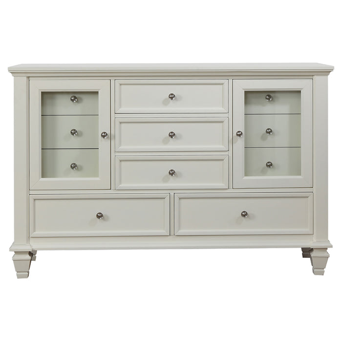 Juego de dormitorio Sandy Beach tamaño Eastern King de 5 piezas - blanco crema