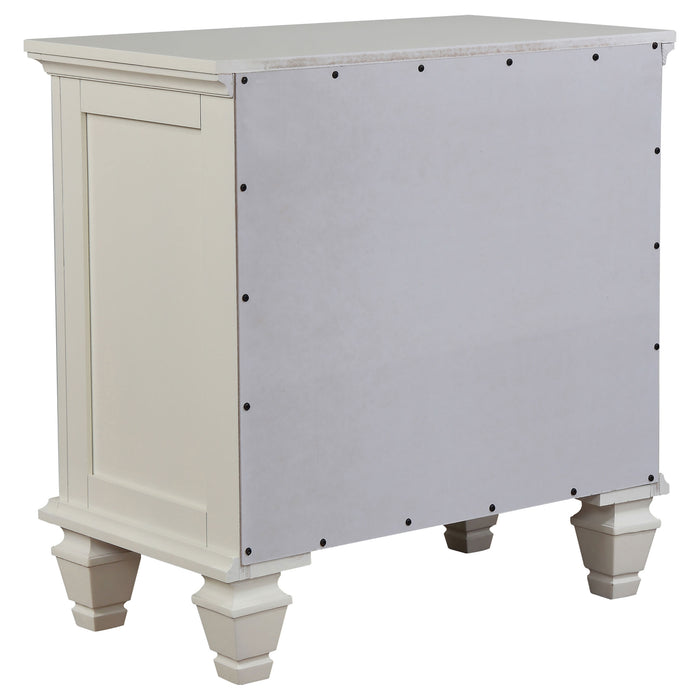 Juego de dormitorio Sandy Beach tamaño Eastern King de 5 piezas - blanco crema