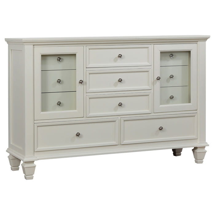 Juego de dormitorio Sandy Beach tamaño Eastern King de 5 piezas - blanco crema