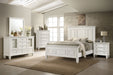 Coaster Sandy Beach 3-Piece Queen Panel Bedroom Set Cream White