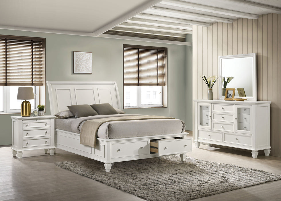 Sandy Beach 5-piece Eastern King Bedroom Set Cream White