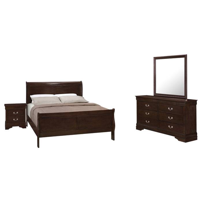 Louis Philippe 5-piece Eastern King Bedroom Set Cappuccino