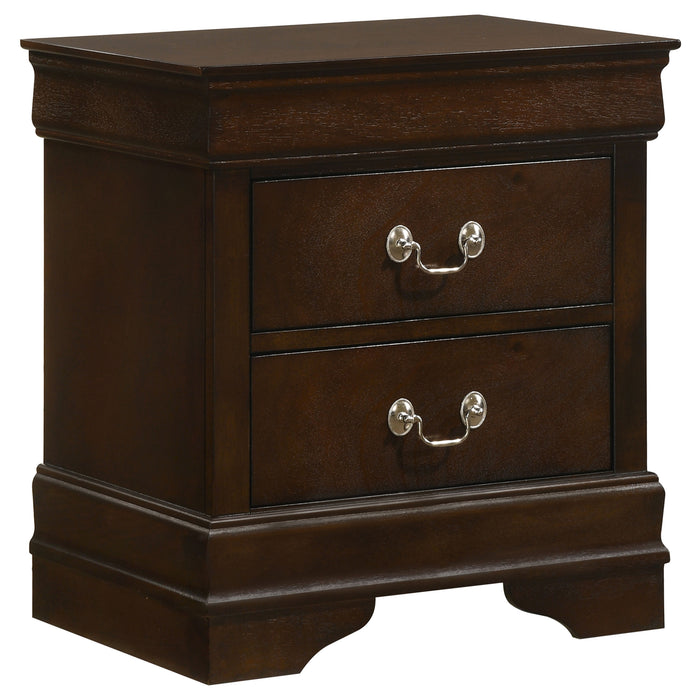 Juego de dormitorio Louis Philippe tamaño Queen de 5 piezas - capuchino