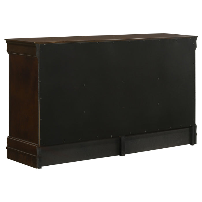 Juego de dormitorio Louis Philippe tamaño Queen de 5 piezas - capuchino