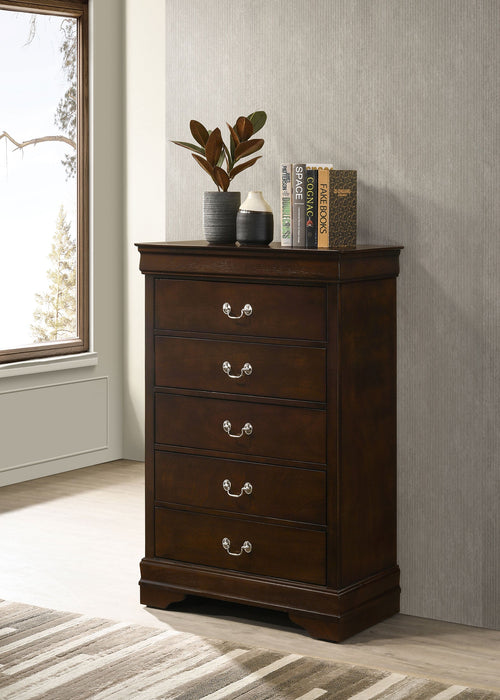 Louis Philippe 5-drawer Bedroom Chest White