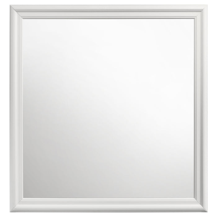 Juego de dormitorio Louis Philippe tamaño Queen de 4 piezas - blanco
