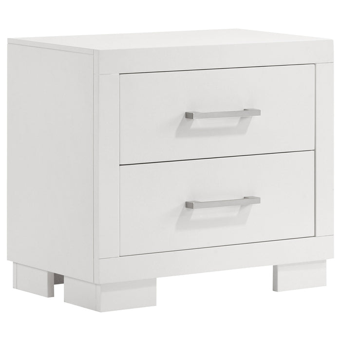Jessica 2-drawer Nightstand Snow White