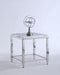 Contemporary Lamp Table w/ Glass Top & Gray Trim 2035-LT