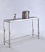 Contemporary Sofa Table w/ Glass Top & Gray Trim 2035-ST