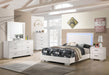 Coaster Felicity 6-Piece Full Bedroom Set White High Gloss with 48-Inch Headboard (Model 203500F-S5)
