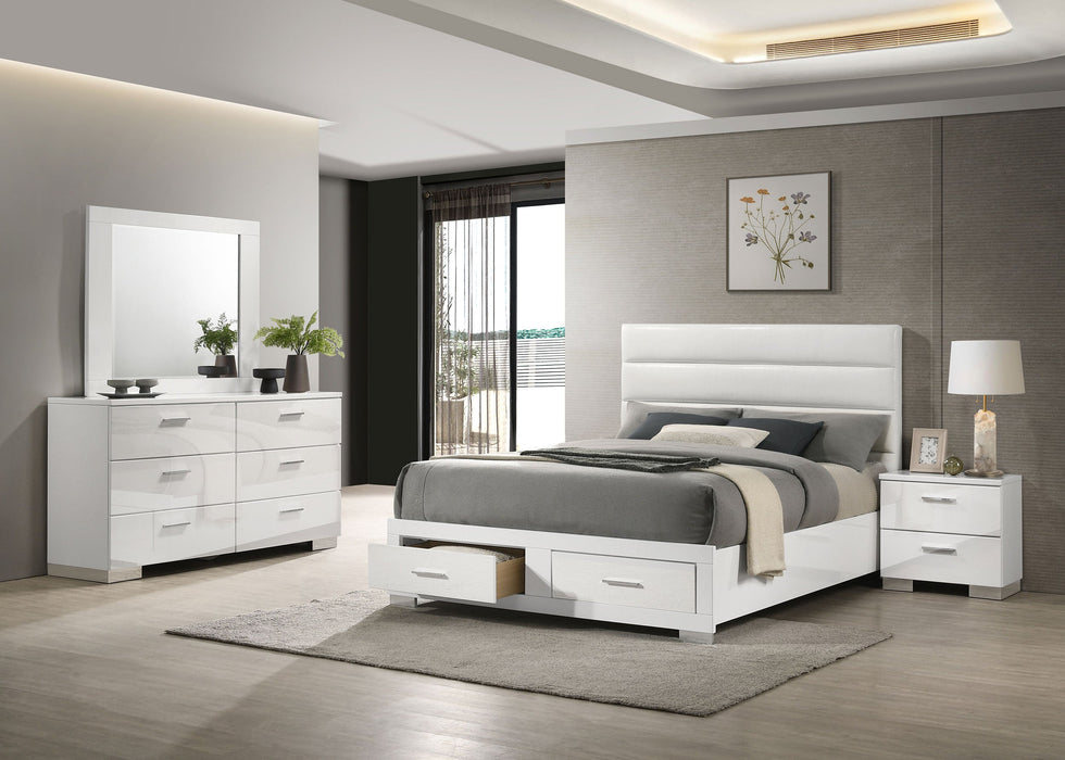 Felicity 4-piece Platform Bedroom Set White