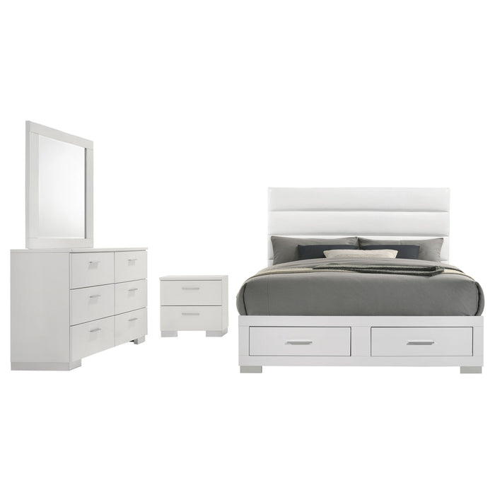 Felicity 4-piece Platform Bedroom Set White
