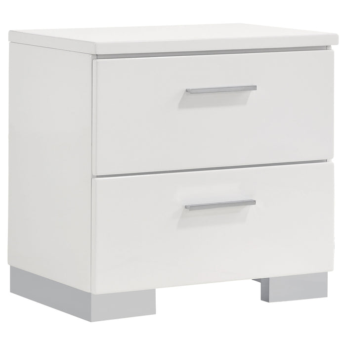 Juego de dormitorio de plataforma Felicity de 5 piezas - blanco