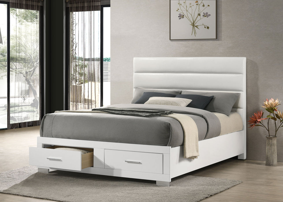 Felicity Storage Bed White High Gloss