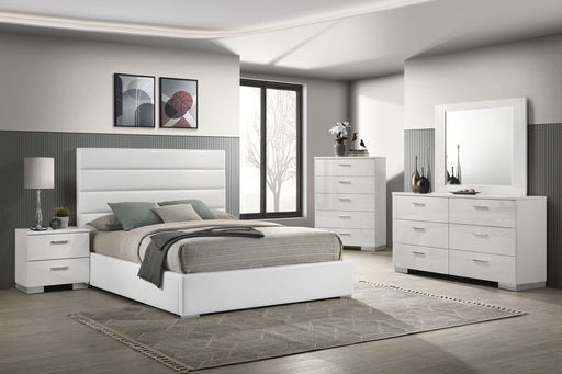 Felicity 5-piece California King Bedroom Set White High Gloss