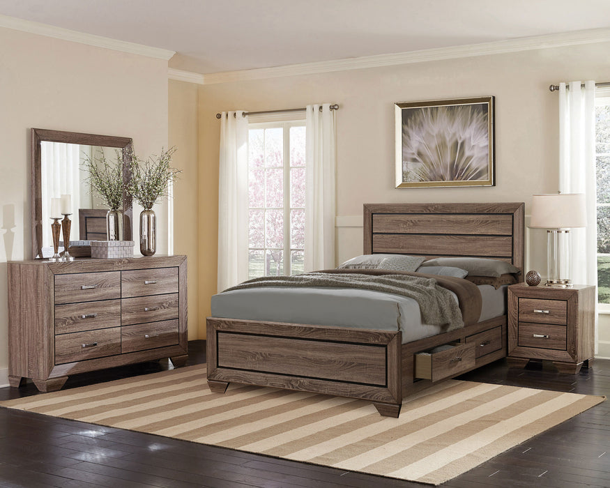 Kauffman 5-piece Eastern King Bedroom Set Washed Taupe