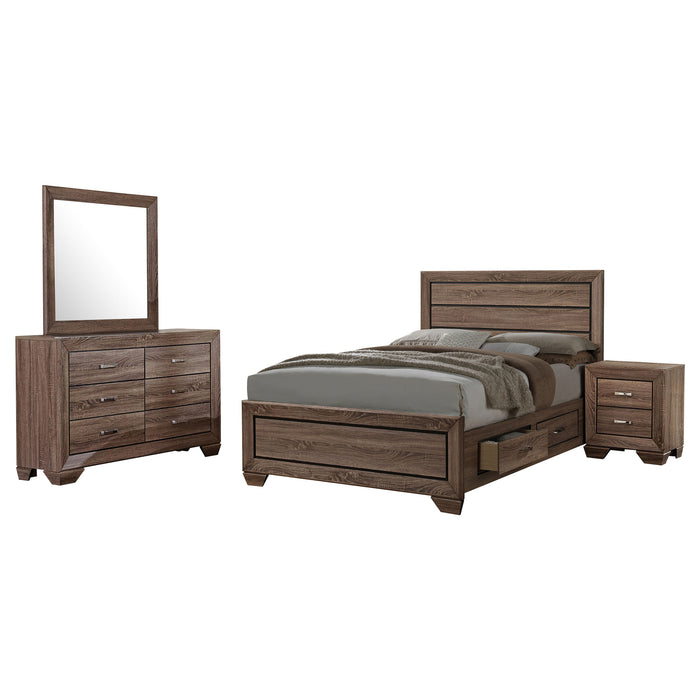 Kauffman 5-piece Eastern King Bedroom Set Washed Taupe