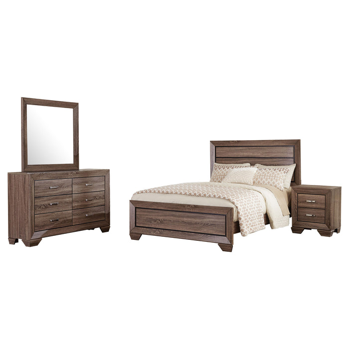 Kauffman 5-piece Queen Bedroom Set Washed Taupe