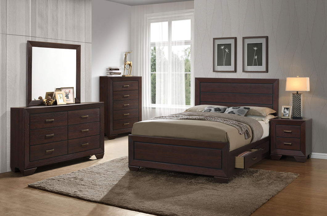 Coaster Kauffman 6-Piece Queen Bedroom Set Dark Cocoa with 54-Inch Headboard (Model 204390Q-S5)