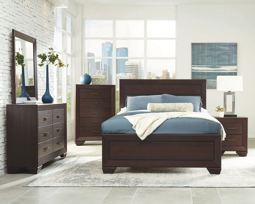Coaster Kauffman 6-Piece California King Bedroom Set Dark Cocoa with 54-Inch Headboard (Model 204391KW-S5)