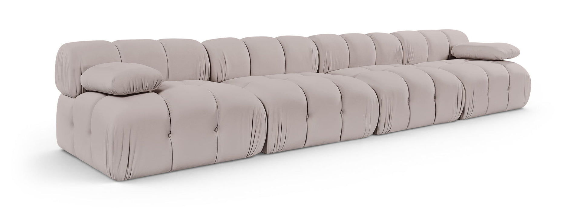 Sofá modular tapizado de terciopelo de alto rendimiento Orin de 148" de 4 piezas