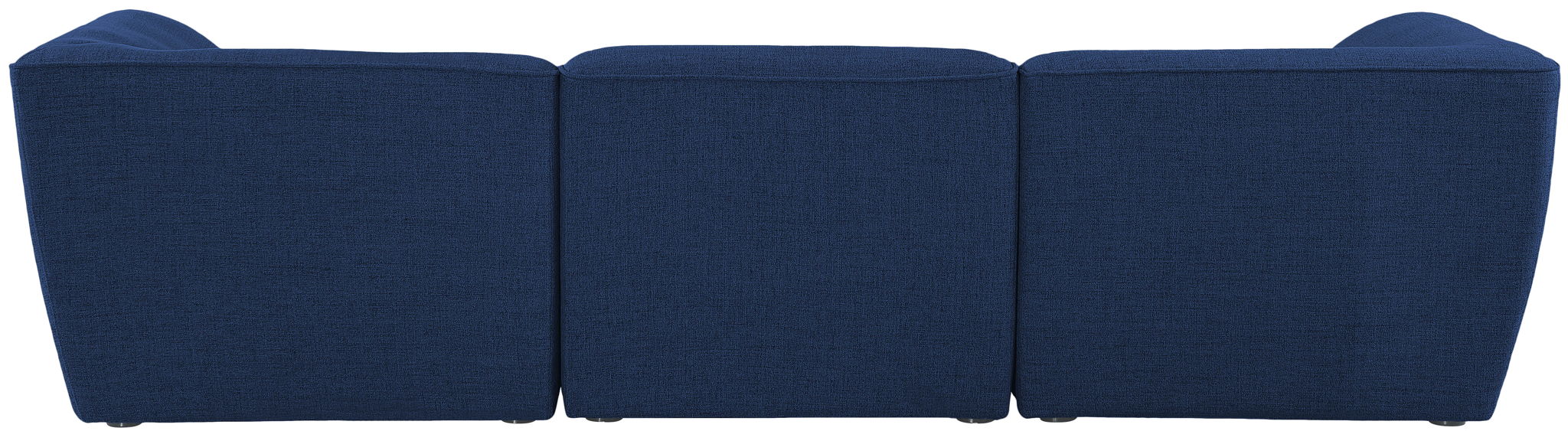 Miramar 109" Linen Textured Fabric Upholstered 3pc. Modular Sofa