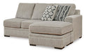 Calnita 2-Piece Sectional with Chaise - Brown/Beige