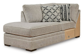 Calnita 2-Piece Sectional with Chaise - Brown/Beige