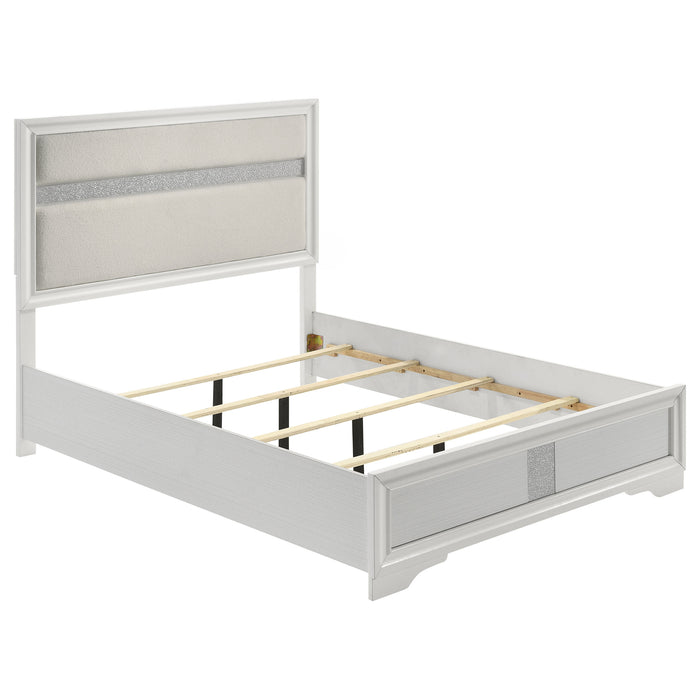 Miranda 54-inch Upholstered Panel Bed White