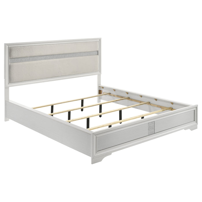 Miranda 54-inch Upholstered Panel Bed White