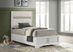 Miranda 54-inch Upholstered Panel Bed White