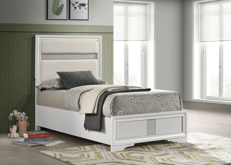 Miranda 54-inch Upholstered Panel Bed White