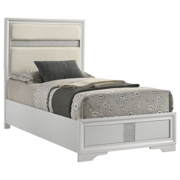 Miranda 54-inch Upholstered Panel Bed White