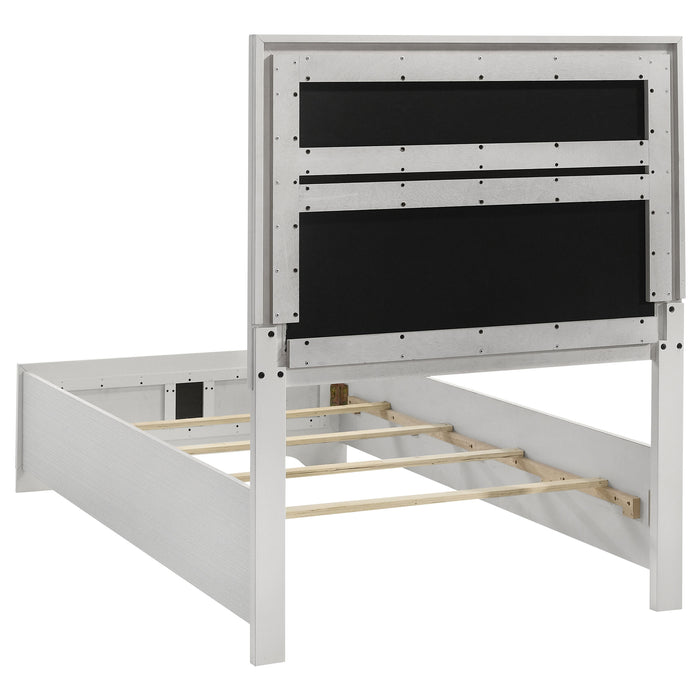 Miranda 54-inch Upholstered Panel Bed White