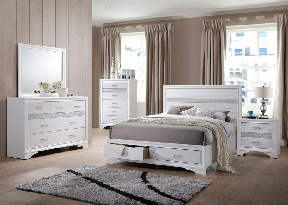Coaster Miranda 6-Piece Queen Bedroom Set White with 50-Inch Headboard