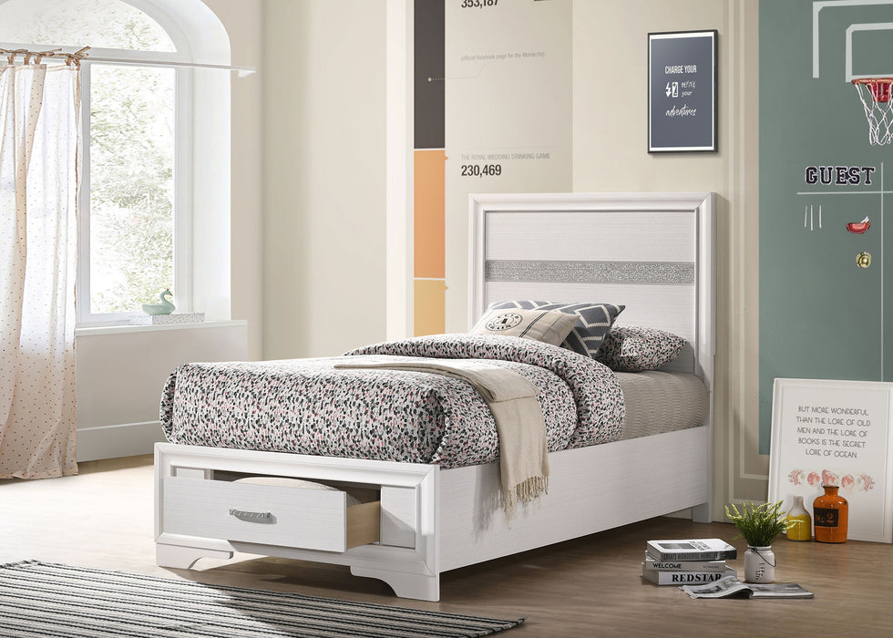 Miranda 51-inch Wood Storage Panel Bed White
