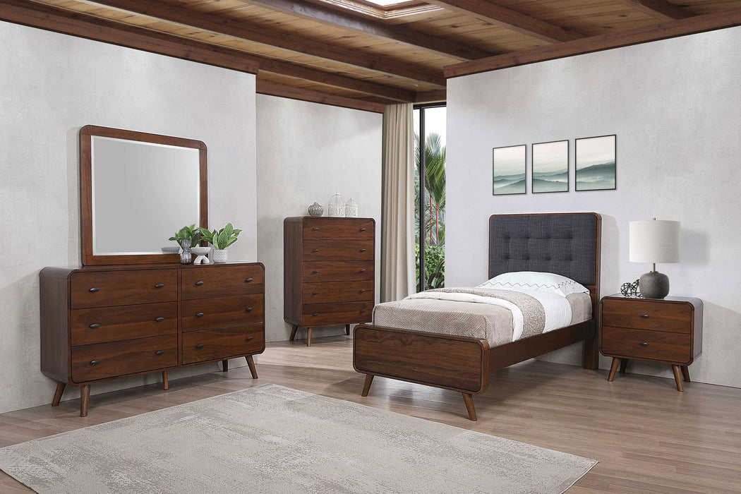 Coaster Robyn 6-Piece Twin Bedroom Set Dark Walnut