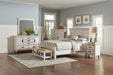 Franco Wood Panel Bed Distressed White