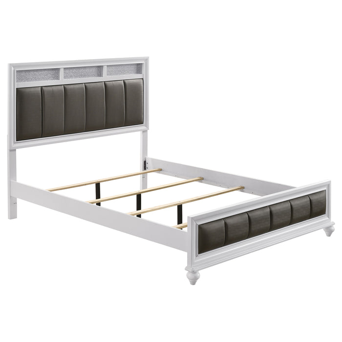Juego de dormitorio Barzini tamaño Eastern King de 5 piezas - blanco
