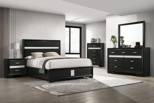 Coaster Miranda 6-Piece California King Bedroom Set Black with 54-Inch Headboard
