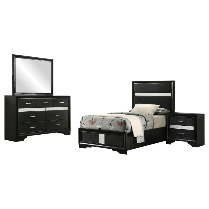 Miranda 5-piece Twin Bedroom Set Black